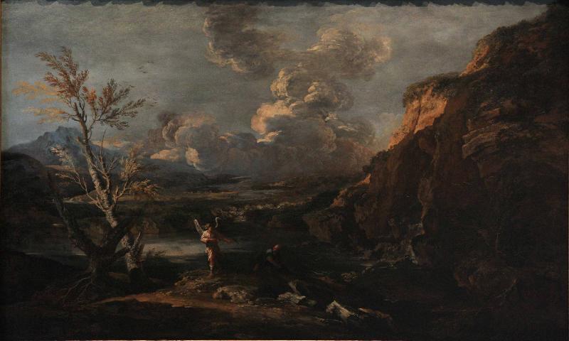 Salvator Rosa Landscape with Tobit and the angel oil painting image